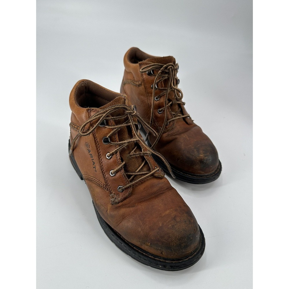 Ariat Macey Brown Leather Composite Toe Western Work Boots Women's Size 8.5B